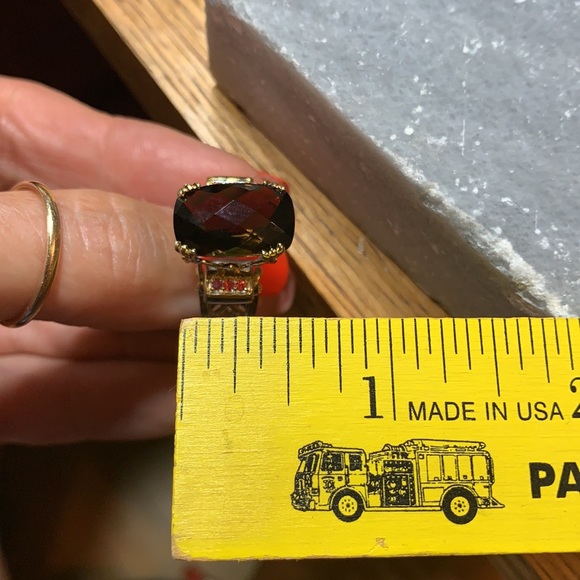 Micheal Valitutti Sterling Smokey Quartz Ring - Picture 16 of 17